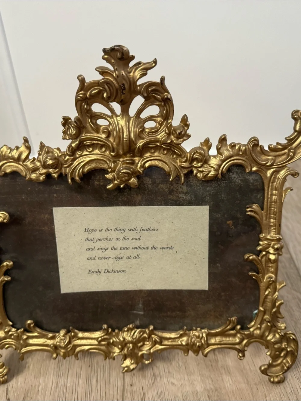 ANTIQUE GILDED BRONZE ORNATE FRAME